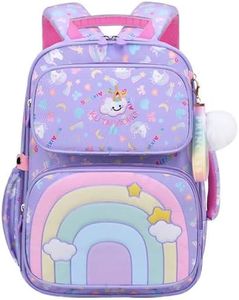 Cute Backpack for Girls,Kindergarten Elementary Lightweight Multi Compartment Kids Bookbag, Large Capacity Durable Child Daypack