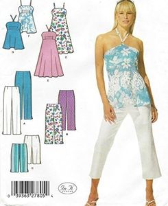 Simplicit 4999 Patron de couture pour femme Dos nu Top ou Taille Empire Robe, Pantalon ou Corsaire