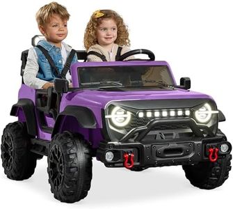 Best Choice Products Kids 24V 2-Seater Electric Ride-On Car Truck w/Parent Control, 132lb Weight Capacity, Bluetooth, LED Lights - Purple