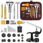 EVENTRONIC 【Combination Version】 Watch Repair Tool Kit + Watch Press Set, Professional Spring Bar Tool Set,Watch Band Link Pin Tool Set with Carrying Case, Watch Battery Replacement Tool Kits