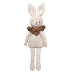 1MII Joker Bunny Soft Toy 27 cms high | Handmade Crochet Amigurumi 100% Cotton Baby Safe Eco Friendly | Plush Cuddly Lovable for Babies Boys Girls Birthdays Gifts | White