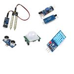 REES52 Mini Sensor Kit soil & Moisture, PIR, Ultrasonic, Dht 11 temperature, IR Proximity 1 pcs each