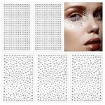 Outuxed 1725pcs Clear Rhinestones Stickers Self Adhesive Gems Jewels Stickers, Stick on Rhinestone Strips for DIY Craft, Assorted Size