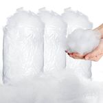 Tatuo Christmas Fake Snow Artificial Snow Blanket Fiber Fluffy Snow Indoor Snow for Christmas Tree Winter Mantle Village Decor, Nativity and Easy Christmas Display Decoration, 5.3 oz Per Bag (3 Bags)