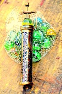 BRASSLICIOUS Vintage Brass Kaleidoscope Marble Eyepiece Handcrafted Kaleidoscope for Adult and Kids Just Twist The Marble Create Lots of Design Inside The Kaleidoscope