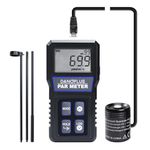 PAR Meter for Reef Tank, Waterproof PAR Meter Aquarium IP68 Quantum Sensor PPFD Meter Data Logger, Full-Spectrum Quantum PAR Meter with 79" Cable and 37" Solid Telescopic Pole Included