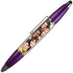 PixStylus 2 in 1 Personalized Pen and Stylus Combo - DIY – Just Insert a Photo or Create Your Own Custom Insert Online - Violet/Purple