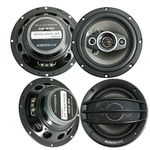 Audiobank 4X AB-630 800 Watts Power Handling 6.5-Inches 4-Way Car Audio Stereo Coaxial Speakers with Frequency Response: 65-20000 Hz and 2x15 Piezo Tweeter