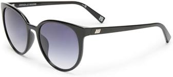 Le Specs Female Armada Black Round Sunglasses