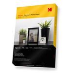 Kodak Glossy Photo Paper A4 Size 240gsm | Premium High Gloss Photo Paper for Inkjet Printers (A4 - 50 Sheets)