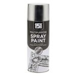 151 Chrome Effect Gloss Multi-Purpose Aerosol Spray Paint 400ml (1 Pack)