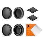 K&F Concept Body Cap + Rear Lens Cap Compatible with Sony E Mount Lenses, NEX, A6700, A6000, A7, A1, A9 etc Black (2-Pack)