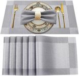 Uolr Table Mats Set of 6 Grey Washa