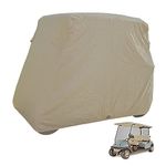 Deluxe 4 Passenger Golf Cart Cover roof 80" L Taupe, fits E Z GO, Club Car, GEM e2 and Yamaha G Model