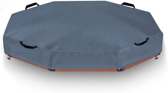 DUSTYPROTE Octagon Sandboxes Cover 420D Heavy Duty Children's Sandbox Protection,Outdoor Garden Outdoor Octagon Sand Box Cover (Grey 86" X 78" X 10")