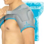 Arctic Flex Shoulder Ice Pack Brace - Cold Reusable Cool Gel Wrap & Hot Therapy - Immobilizer Compression Stability Support for Tendonitis Dislocated Joint Left & Right Rotator Cuff Arm Pain Relief