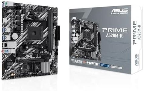ASUS Prime A520M-R AMD Ryzen AM4 mATX Mainboard mit M.2-Unterstützung, Realtek 1 GB Ethernet, HDMI, SATA 6 Gbit/s, USB-Unterstützung 5 Gbps hinten und vorne, schwarz