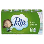 Puffs Plus Lotion Facial Tissues, 24 Cube Boxes (56 Tissues per Box)