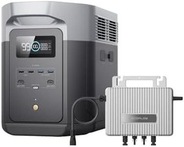 EcoFlow Delta 2 Max tragbare Powerstation 2048Wh, 0% VAT WLAN Stream Mikrowechselrichter 800W, LFP-Batterie mit 3000 Zyklen, 3000W Max Ausgangsleistung, Solargenerator für Zuhause, Camping, Wohnmobil