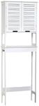 EVIDECO French Home Goods Over The Toilet Storage Cabinet with Dual Doors and Open Shelf, Space-Saving Bathroom Storage Cabinet for Toiletries, White Finish - Miami Collection