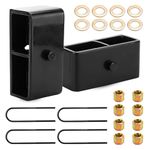 2" Rear Lift Kits Fit for Ford F-250 F-350 Super Duty 1999-2022, 2inch Rear Blocks Leveling/Level Lift Kits for F350 2WD 4WD (2pcs blocks and 4pcs U-Bolts)