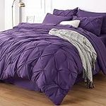 Bedsure Purple Comforter Set Queen 