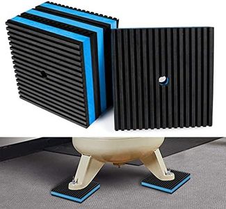 Forestchill Anti Vibration Pads, 4" × 4" × 7/8" Heavy Duty Ribbed Rubber Anti Vibration Isolation Pads with EVA Center Layer for Air Compressor, Air Conditioner Unit, HVAC, Treadmill