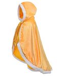 Party Chili Fur Princess Hooded Cape Cloaks Costume for Girls Dress Up, Yellow, 4-5 Years