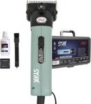 Lister Star Horse Clipper - Green, Professional Animal Clipper, Clippers for Horses & Cattle, Farm Supplies, Lightweight, Low Vibration, Corded, 5m Cable, Medium Duty Clipping, 240 Volts
