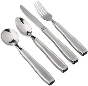 Kinsman KEatlery Weighted Utensils, Set of 4 Includes Knife, Fork, Teaspoon and Soup Spoon