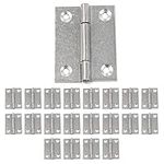 MTMTOOL 2" 20Pcs Stainless Steel Hinge Home Furniture Hardware Door Folding Butt Hinges Silver Tone