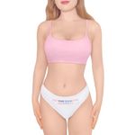 Littleforbig Custom Printing Design Add Your Own Women's Soft Cotton Underwear Comfortable Hipster Brief Thong Panty White M