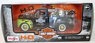 Maisto M32171 1:24 Scale Harley Davidson Set Including A Ford F-1 Pick-Up And Fl Panhead Bike Die-Cast Model