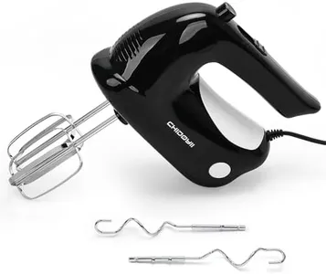 CHIDOYII 5-Speed Hand Mixer Electric Handheld，300 W Electric Whisk with 4 Stainless Steel Accessories，Electric Hand Mixer for Baking Cakes, Eggs, Cream （Black）