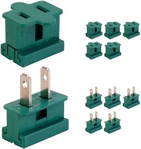 BlueStars Set of 10 (20 Pieces) Male and Female Slip Plug for Christmas Light Decoration 6A 110/125V Electrical Light End Plug for Valentine Christmas Holiday Party Outdoor Indoor, UL Listed