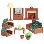 Dollhouse Furniture Set for Kids Toys Miniature Doll House Accessories Pretend Play Toys for Boys Girls & Toddlers Age 3+ with Living Room