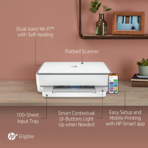 HP Envy 6020e Wireless Color Printer – White
