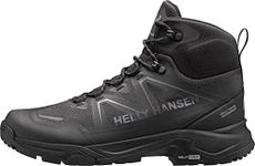 Helly-Hansen Men's Cascade Mid Helly Tech Waterproof Breathable Lightweight Hiking Boots, Black/New Light Grey - 11.5 M