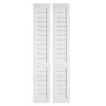 DIYHD 23-1/2 X 84in Bi fold Close Door Panel White MDF Folding Door Slab,Thickness 1-3/8in,Same Pattern on Both Sides