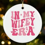 NewEleven Bridal Shower Gifts, Bride Gifts, Wedding Gifts for Her, Bride to Be Gifts for Wife, Wifey Christmas Ornaments 2024, Wife Ideas - Ceramic Christmas Ornaments