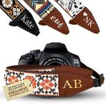 Art Tribute Personalized Camera Strap Orange Flowers - Add Your Text and We Make It Especially For You - Get Your Own Custom Camera Strap, No Shipping Cost!