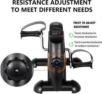AGM Mini Under Desk Exercise Bike – LCD Display, Pedal Trainer with Mat
