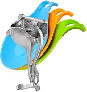 4Pcs Silicone Spoon Rest for Kitchen Counter - Spoon Rest for Stove Top Heat Resistant Silicone Spatula Holder Cooking Spatula & Cooking Spoon Rest - Silicone Ladle Spoon Rest Kitchen Utensil Holder