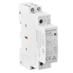 Heschen Household AC Contactor, CT1-25, 2 Pole, Two Normally Open, AC 220V/230V Coil Voltage, 35 mm DIN Rail Mount (1)