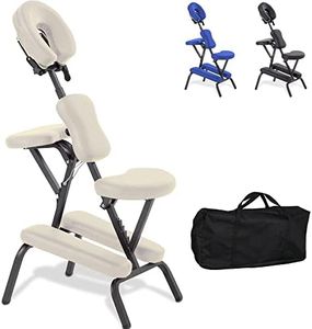 BELTOM Fauteuil/Chaise de Massage Tatouages Tattoo Traitement Pliante Portable Table - Crème
