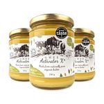 Organic Ghee 750g (3 x 250g Pack) | Free Range, Grass Fed English Butter | Clarified Ayurveda | Activator X: Rich in Vitamins A, D3, E, K2 & Zinc | Vegetarian Friendly