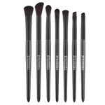 Eye Makeup Brush Set, 6 Pcs Professional Blending Eyeshadow Makeup Brushes for Concealer Eyebrows Eyeliner, Soft Hairs & Wood Handle… (Black)