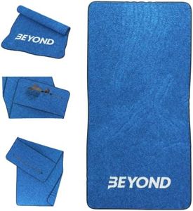 Beyond Premium Gym Towel - 100% Cotton, High Absorbent, 40x80cm Hand Towel, For Crossfit, Weightlifting, Gym, Zip Pocket - Navy Blue
