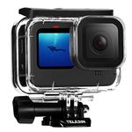 TELESIN Waterproof Case for GoPro Hero 13 Hero 12 Hero 11 Hero 10 Hero 9 Underwater Housing Shell Cage Supports 45M/148FT Deep Diving Scuba Snorkeling with Quick Release Bracket Screw Accessories