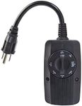 Woods Cable 2001 Outdoor 24-Hour Mechanical Light Sensor Timer, Black